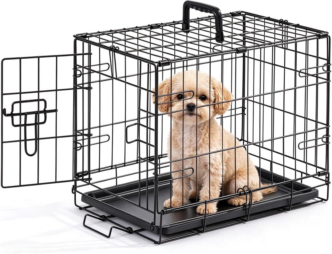 Dog Crate 18 Inch Small Dog Cage Foldable Indoor Outdoor Pet Kennel