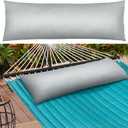 Hammock Pillows Outdoor Waterproof with Ties, 40.5" L X14.5 Wx4 H Extra Large Hammock Cushion All Weather Resistance Outdoor Pillow for Hammock, Patio Furniture, Camping