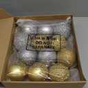 Syhood 12 Pieces Glitter Christmas Ball Ornaments Rhinestone Sequin Christmas Decorations Hanging Plastic Balls for Xmas Trees Wedding Party Holiday Decorations(3.15 Inch,Gold Silver)