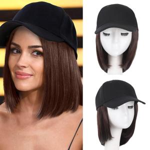 doremi Women's Synthetic, Dark Brown Hair Hat with Adjustable Size, Suitable for Daily Use