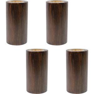 4Pcs Furniture Legs 4" Bed Riser Solid Wood Sofa Supporter Couch & Table Lifter, Brown