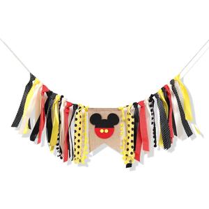 Mouse High Chair Banner - Mouse Birthday Party Decorations, First Year Highchair, Animal High Chair Banner, 1st Birthday Decoration, Cake Smash Backdrop Props