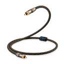 Audiophile HiFi Audio RCA CablesRCA Male to Male,12 AWG,4N OFC Core,Gold-Plated Plugs,with Nylon Braid,Digital Coaxial Audio Cable,Compatible with Amplifier,CD Player,Turntable(1.64ft/0.5m)