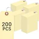 200PCS Wire Label with Manila Label 4 3/4 x 2 3/8 "Blank Transport Label with Reinforced Hole and Cotton Rope Label with String (Yellow)
