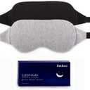 Sleep Mask-Eye Mask for Sleeping, Sleeping Mask Blocking Out Light Perfectly for Women and Men, Soft and Comfortable Blindfold for Travelling, with Pouch (Black+Gray)