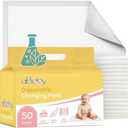 Disposable Changing Pads for Baby (50 Pack) Super Soft and Ultra Absorbent Baby Changing Pad - Leak Proof Diaper Changing Pads for Stress-Free Baby Diaper Changes - White