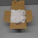 FUTEI Cream Throw Pillow Covers Set of 2, 20x20 Inch Soft Faux Rabbit Fur Striped Texture Cushion Cases, Modern Decorative Couch Pillows for Living Room Bed