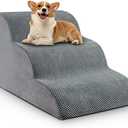 Chic Threads Dog Stairs for Small Dogs, 3-Step Dog Stairs for High Beds and Couch, Pet Steps for Small Dogs and Cats，Non-Slip Stable Indoor Dog Steps