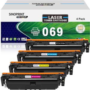 SINOPRINT 069 069H Toner Cartridge Replacement Compatible for Canon 069 for Canon imageCLASS MF753Cdw MF751Cdw LBP674Cdw Printer Ink(Black Cyan Yellow Magenta 4-Pack)
