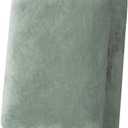 H.VERSAILTEX Velvet Stretch Couch Cushion Cover Plush Cushion Slipcover for Chair Cushion Furniture Protector Seat Cushion Sofa Cover (1 Piece Armchair Cushion Covers, Sea Grass)