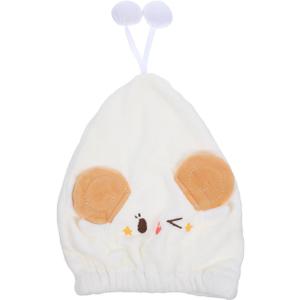 FRCOLOR Hair Drying Cap for Girls Quick Dry Towel Wrap Soft Coral Fleece Turban Towel for Wet Hair Care