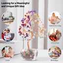 6 inch Valentine's Day Healing Crystal Tree 7 Chakra Tree of Life for Positive Energy, Money Good Luck Gemstone Tree Bonsai Tree for Home Office Desk Decor, Spiritual Birthday Gift for Women