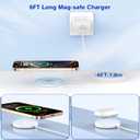 [Apple MFi Certified]Magnetic Wireless Charger Apple Mag Safe Charger,15W 6FT Fast Wireless Charging Pad for AppleiPhone 16 Pro Max/16 Pro/16 Plus/15 Pro Max/14/13/12/AirPods3/2/Pro/Pro2,Charging Pad
