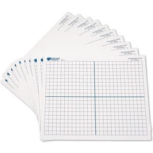 Learning Resources 9"x 11" Double Sided X-Y Axis Dry Erase Mats, Graphing, Math Classroom Accessories, Teaching Aids, Set of 10, Ages 6+