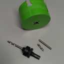 4-1/4" Carbide Tipped Hole Saw for 4 Inch Recessed Lights and Dryer Vent, 4.25 Inch Hole Saws Cutting Hardwood, Drywall, Plaster, Ceiling Sheetrock, Fiberglass, 5X Faster, Green