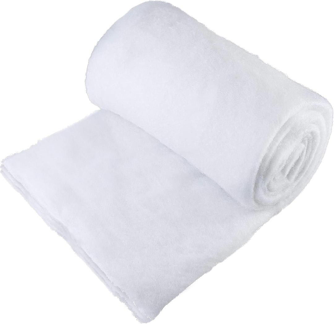 Snow Blanket for Christmas Decorations - 94 x 31 Inch Large Artificial Snow Blanket for Christmas Village Displays, White Winter Dcor - Thick Fluffy Faux Snow Backdrop Xmas Party Christmas Tree Base