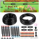 Drip Irrigation System for Watering Garden: 230FT Misting Sprinkler DIY Devices with Tubing Hose for Indoor Plants Outdoor Flower Beds Raised Growing Lawn Tree Patio Hydroponic