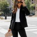 luvamia Women's Two Piece Sets Pants Suits Dressy Business Casual Outfits Professional Blazer Pantsuits Set Work Office, Size: Medium