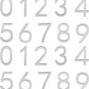 uxcell 20Pcs Self Adhesive Mailbox Numbers, 2" Acrylic Door Address Sign Stickers, Raised 3D Effect, for Residence, Apartment, Office Room, Mailbox (Number 0-9, Silver Tone)