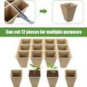 20 Pack Peat Pots, 240 Cells Biodegradable Seedling Starter Trays, Peat Pots for seedlings, Seed Starter Kit for Planting Seeds with 20 Plant Labels for Indoor Outdoor Garden