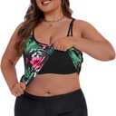 Tanst Sky Women's Plus Size Tankini Swimsuits Built in Bra Bathing Suits 2 Piece Set Swim Tops with Shorts (XL)