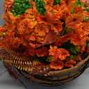 Artificial Fake Hanging Flowers Plants Baskets for Outdoor Spring Summer Decoration, Faux Silk Morning Glory in Planter UV Resistant Realistic for Home Outside Porch Patio Balcony Garden Yard, 2 Pack