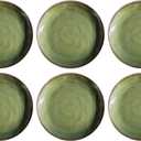 Retreat Pottery Green newWave Microwave Safe Premium Melamine Dinner Plate, Set of 6, 10.5"