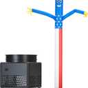 6ft Sky Air Puppet Dancer Inflatable Waving Tube Man with Lights & Built-in Blower - Wacky Waving Wind Flying Dancing Tube Guy for Business Promotion Stand Out Advertising
