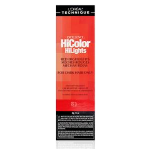 L'Oreal Technique HiColor Red HiLights - Intense Red Highlights for Dark Hair, No Pre-Lightening, Rich No-Drip Creme, Easy Application