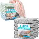 XINARIO 10-Pack Reusable Kitchen Dish Towels and Dishcloths Sets，Non Scratch Wire Dishcloth and Microfiber Cleaning Cloth ，Suitable for Cleaning Pots, Bowls, Kitchenware, Glass and Furniture