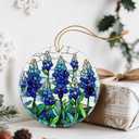 7 x Texas Bluebonnet Ornament, Christmas Ornaments: Christmas Tree Decorations, Holiday Decor, Stocking Stuffers, Gift Ideas, Xmas Gift, Flower Lover Gifts & Gifts for Women