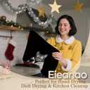 Black Funny Cat Gifts Hand Towel for Bathroom, Black Cat Microfiber Dish Towel, Funky Cats Washroom Decor, Funny Animal Bathroom Decor, 16x24 Inch