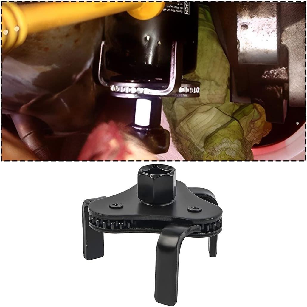 AUCELI Universal Oil Filter Wrench, 3 Jaw Adjustable Oil Filter Removal Tool, 2 Inch to 4-1/4 Inch Range Heavy Duty Oil Filter Change Set, Multifunctional Tool for Cars, Trucks, Tractor