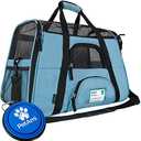 PetAmi Airline Approved Pet Carrier for Cat, Soft Sided Dog Carrier for Small Dogs, Cat Travel Supplies Accessories for Indoor Cats, Ventilated Pet Carrying Bag Medium Large Kitten Puppy, Large Blue