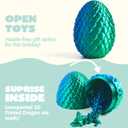 JOYIN 8Pcs 3D Printed Dragon Eggs with Laster Color Dragon, Articulated Magic Toys, Easter Basket Stuffers for Kids Party Favors, Easter Egg Hunt, Classroom Prize Supplies