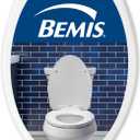 Bemis 7300SLEC Slow Close Toilet Seat, Easy Clean Hinges and Durable Plastic Seat, Made in USA, Elongated, White