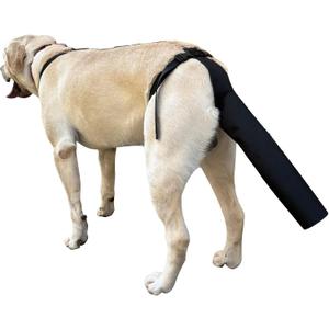 Dog Tail Protector, Dog Tail Guard Dog Tail Cover for Wounds Black Dog Harness with Tail Guard Dog Tail Protector Sleeve (Size L)