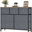 OLIXIS 7 Drawer Fabric Dresser, Storage Tower for Bedroom and Closet, 11.8"D x 39.4"W x 30.1"H