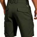 Men's Cargo Shorts, Waterproof Ripstop Stretch Tactical Shorts Casual Hiking Golf Outdoor Work Shorts with Pockets (No Belt) (Green, M)