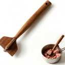 Natural Teak Wood Meat Masher, Ground Beef Masher, 11.5 Inch Chicken Shredder Tool, Multipurpose Kitchen Tool