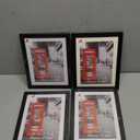 Giftgarden 5x7 Picture Frame Set of 4, 6x8 Matted to Display 5 by 7 Photo with Mat or 6 by 8 Without Mat for Wall or Tabletop, Black