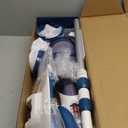 ENHULK Pool Vacuum for Above Ground Pool, Upgraded 13.4" Wide Head & Telescopic Pole, 18.5 GPM Suction, 60 Min Runtime, Cordless Handheld Rechargeable Pool Cleaner for Inground Pools (Blue)