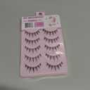 Anime Lashes Korean Japanese Look Like Asian Natural Look False Eyelashes Manga Lashes Mink Wispy Fluffy Spiky 3D Volume Eyelashes Pack Cosplay Fake Eyelashes Individual Cluster 5 Pairs LK02 by dxg