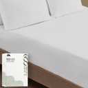 MAYFAIR LINEN 100% Egyptian Cotton California King Fitted Sheet Only - 600 Thread Count Cal King Sheets Deep Pocket Fitted, Soft Sateen No Pop-Off Bottom Sheet, Fits Mattress Upto 18"- Silver Grey