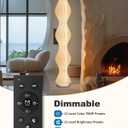 TACAHE Wave Skirt Floor Lamp - 3 Color Temp & Dimmable - Column Standing Floor Lamp with Foot Switch & Remote - 21 Sheets Lampshade - Modern Ambient Light for Living Room - 30W - 66"
