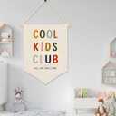 Cool Kids Club, Classroom Decor, Playroom Wall Decor, Welcome Gift, Canvas Hanging Pennant Flag Banner Wall Sign Decor