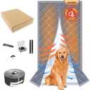 ZEIWEO Thermal Insulated Door Curtain Fits Door Size 32" X 80" Magnetic Insulated Door Covers for Winter Blanket Insulation Cover Thicken Cotton to Keep House Warm as Temporary Door to Soundproof