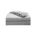 Pure Cotton Fitted Sheet King Size, 600 Thread Count 16" Deep Pocket Egyptian Cotton Fitted Sheet King, Gray