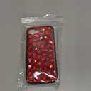 Bling Diamond Case for iPhone 16e 6.1 inch, 3D Homemade Sparkle Crystal Rhinestone Shiny Glitter Full Clear Stones Back Phone Cover with Screen Protector -All Red