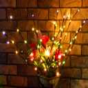 MENCH Branch Lights,3 Pcs Twig Light USB&Battery Powered 8 Flashing Modes by Remote Control.Branch Lights for Indoor, Light Up Decorations for Halloween Day and Christmas,Multi-Color